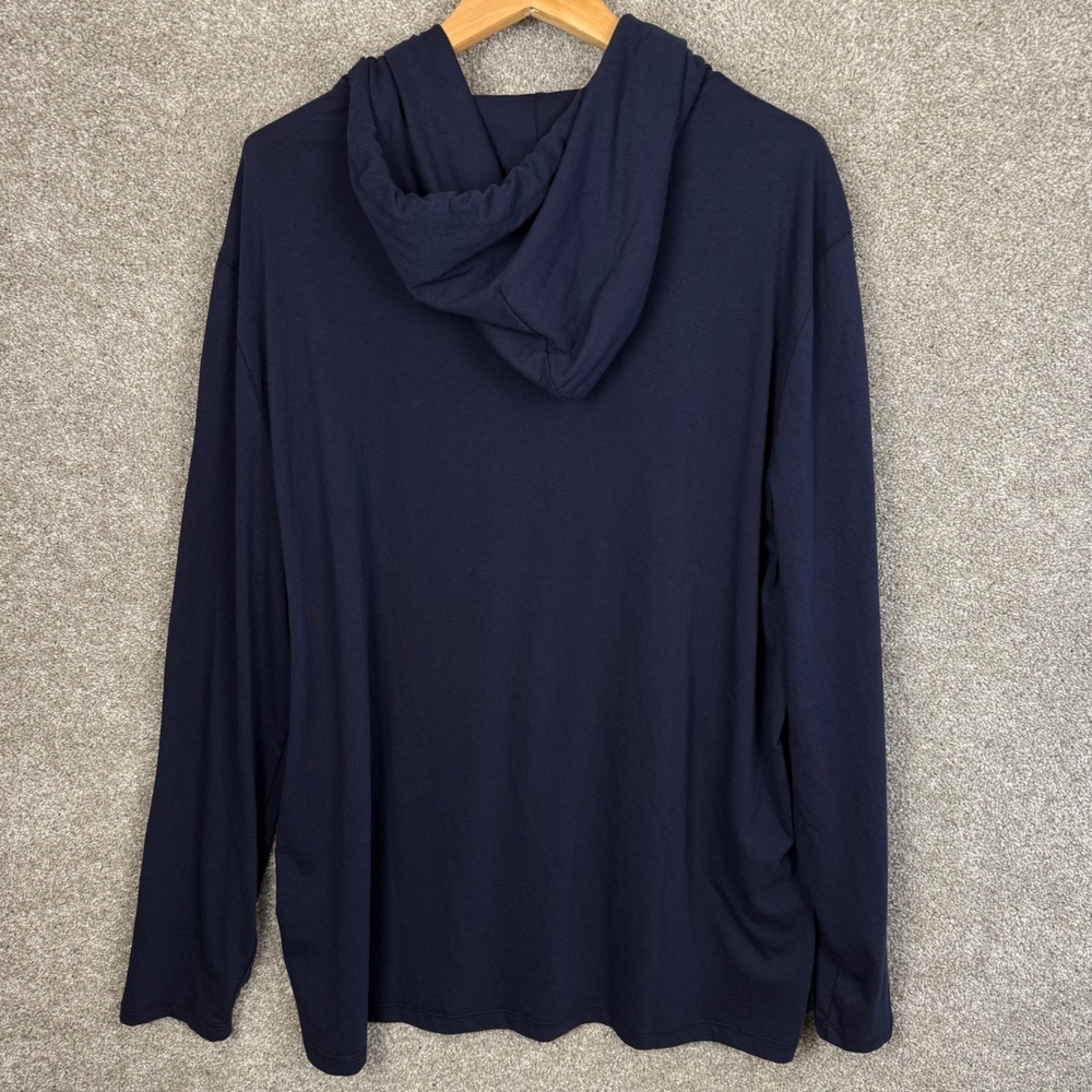 Polo Ralph Lauren Mens XXL Navy Blue Long Sleeve Hooded T-Shirt Red Pony NEW - Picture 4 of 7